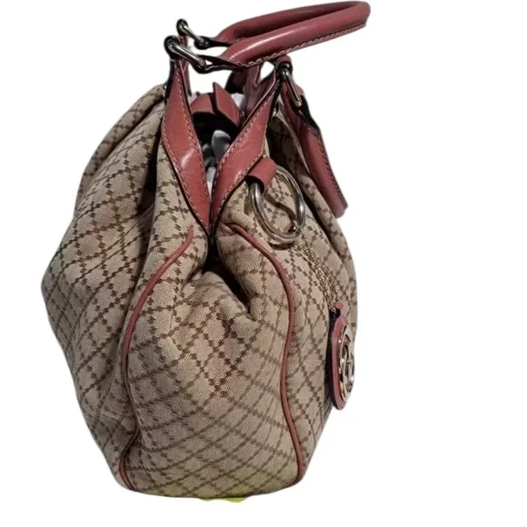 Gucci Beige and Pink Patterned Satchel - Picture 4 of 15